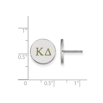 Sterlingsilber Rhodiniert Logoart Kappa Delta Sorority Greek Buchstaben Farbe Emaille Ohrstecker