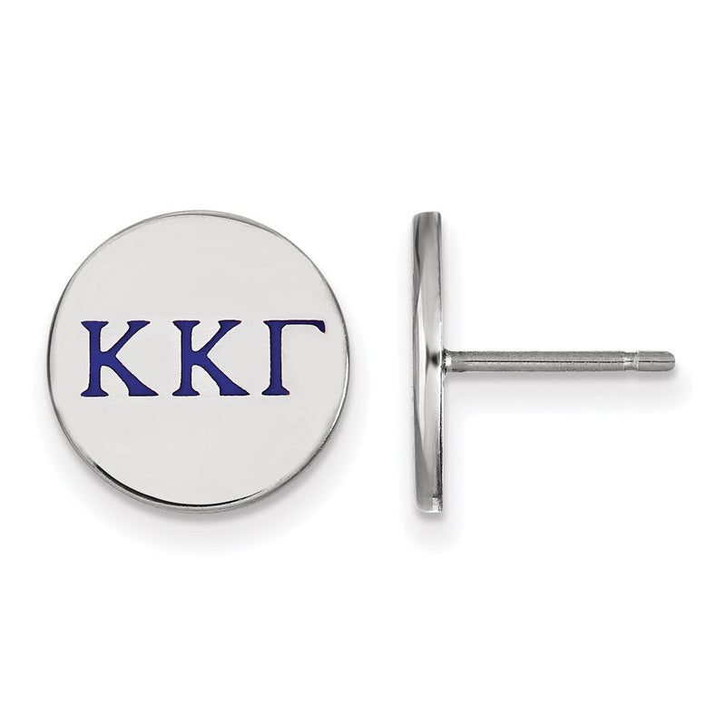 Sterlingsilber Rhodiniert Logoart Kappa Gamma Sorority Greek Buchstaben Farbe Emaille Ohrstecker