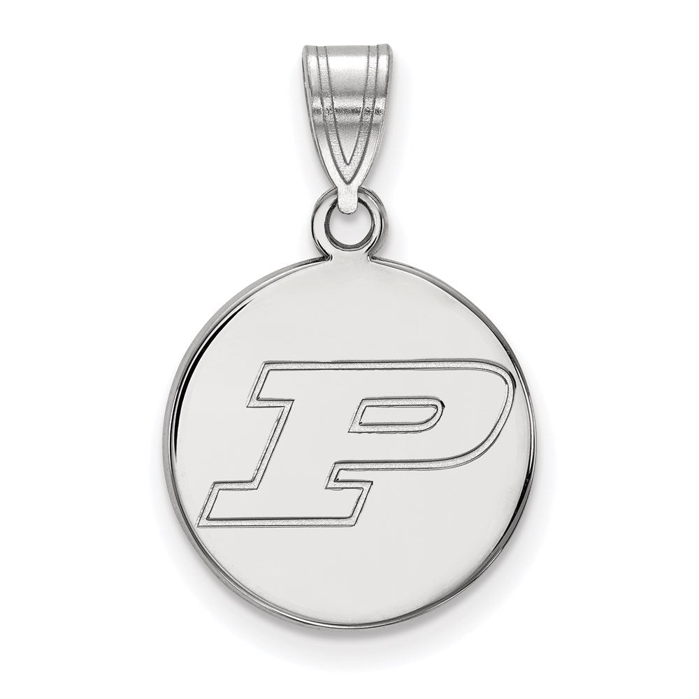 10K Weißgold Logoart Purdue University Buchstabe P Mittel Plättchen Anhänger