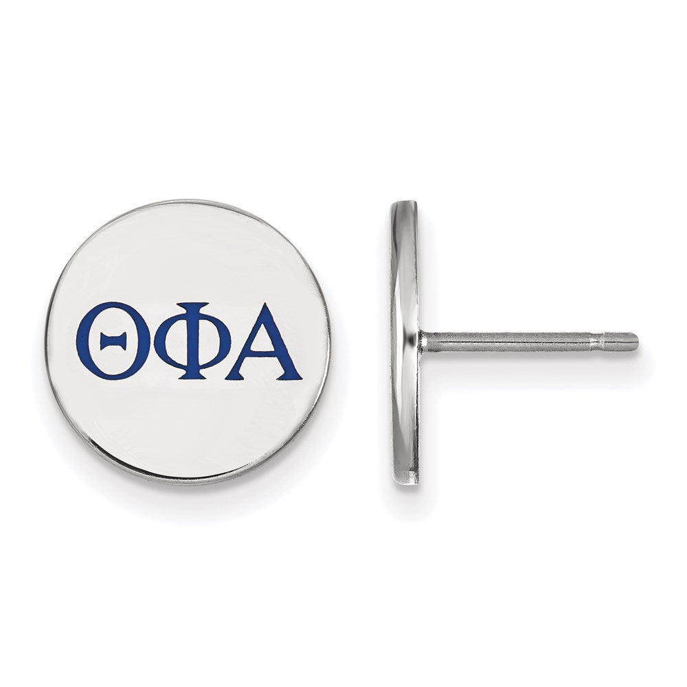 Sterlingsilber Rhodiniert Logoart Theta Phi Alpha Sorority Greek Buchstaben Farbe Emaille Ohrstecker