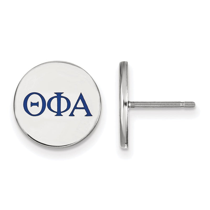 Sterlingsilber Rhodiniert Logoart Theta Phi Alpha Sorority Greek Buchstaben Farbe Emaille Ohrstecker