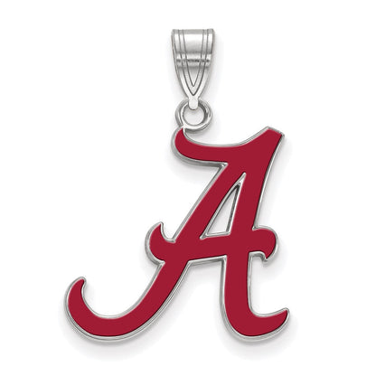 Sterlingsilber Rhodiniert Logoart University Of Alabama Buchstabe A Groß Emailliert Anhänger