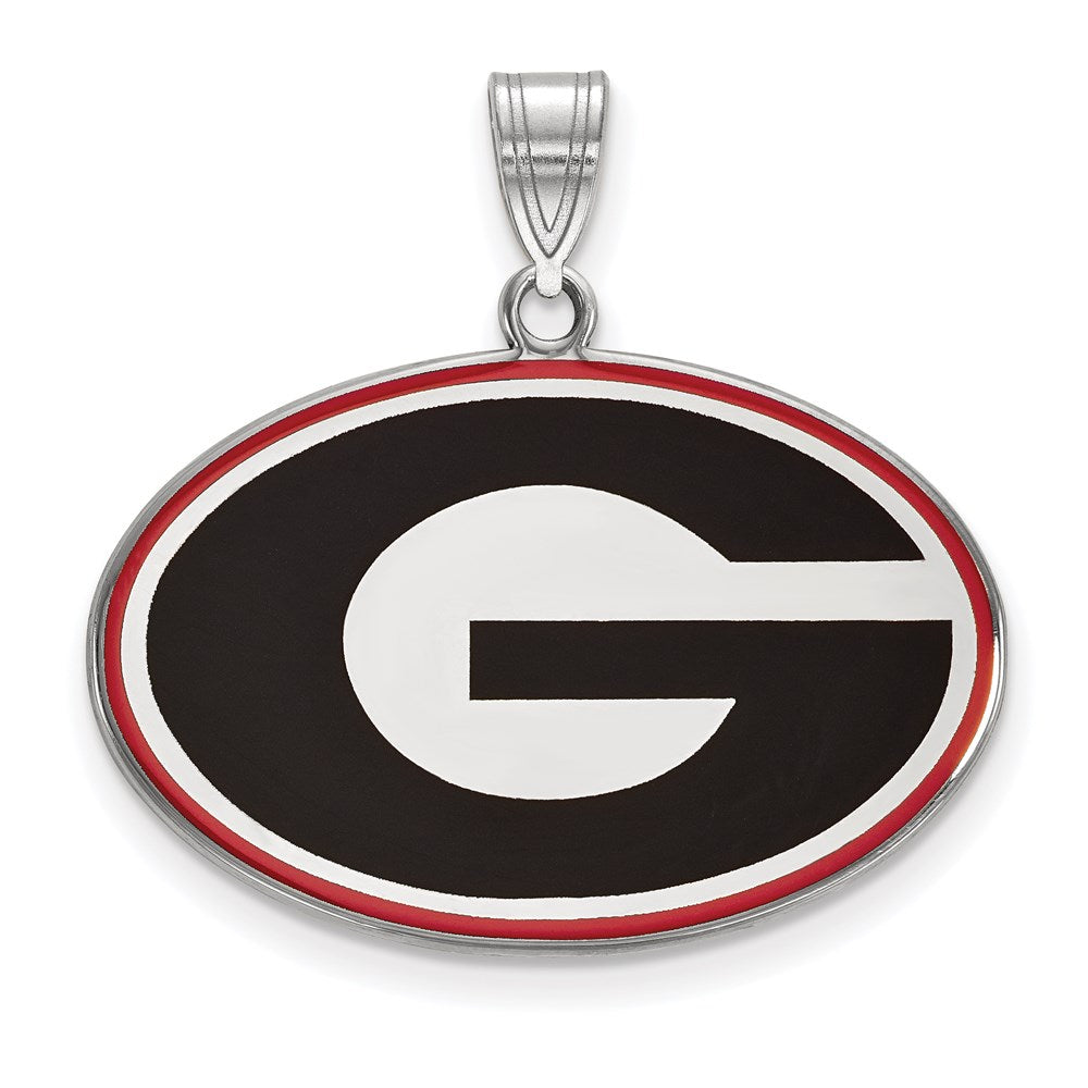 Sterlingsilber Rhodiniert Logoart University Of Georgia Buchstabe G Groß Emailliert Anhänger