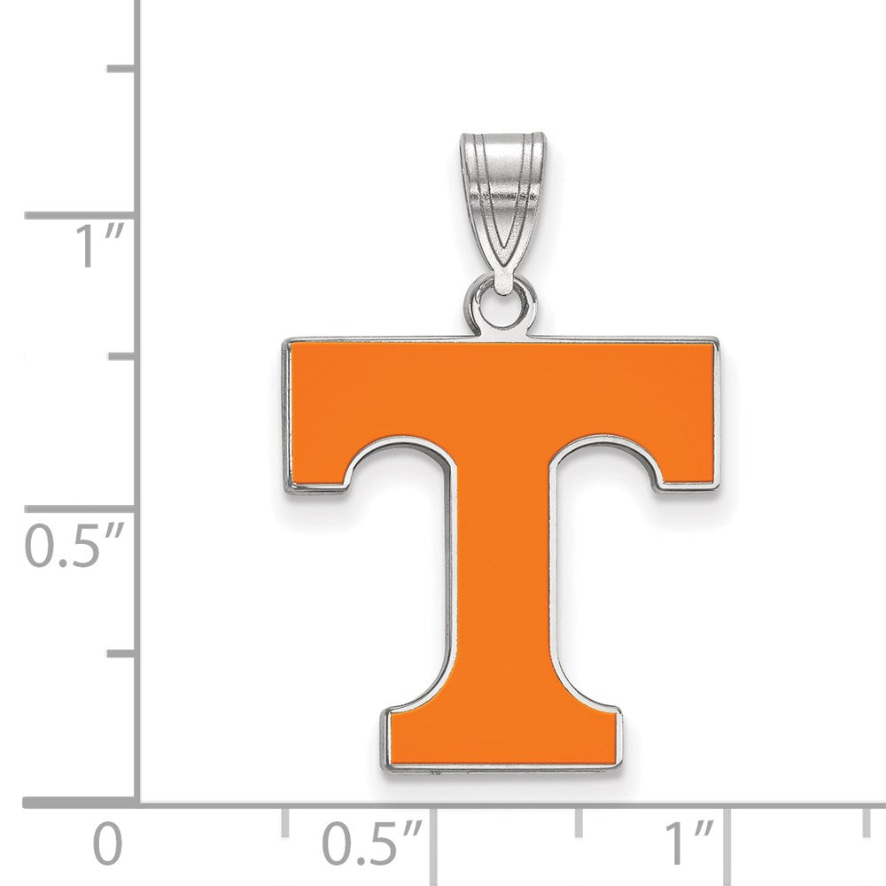 Sterlingsilber Rhodiniert Logoart University Of Tennessee Buchstabe T Groß Emailliert Anhänger