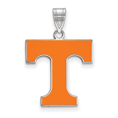 Sterlingsilber Rhodiniert Logoart University Of Tennessee Buchstabe T Groß Emailliert Anhänger