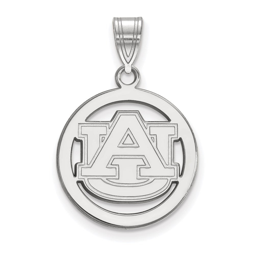 Sterlingsilber Rhodiniert Logoart Auburn University Mittel Kreis Anhänger.