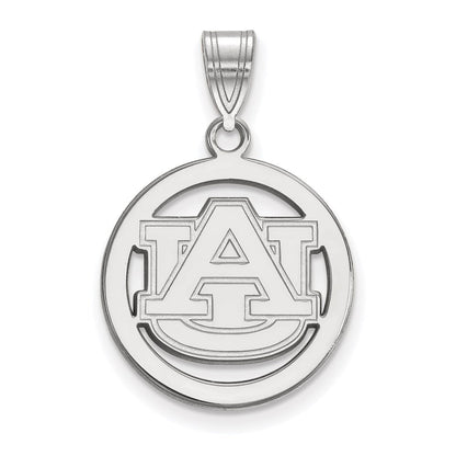 Sterlingsilber Rhodiniert Logoart Auburn University Mittel Kreis Anhänger.