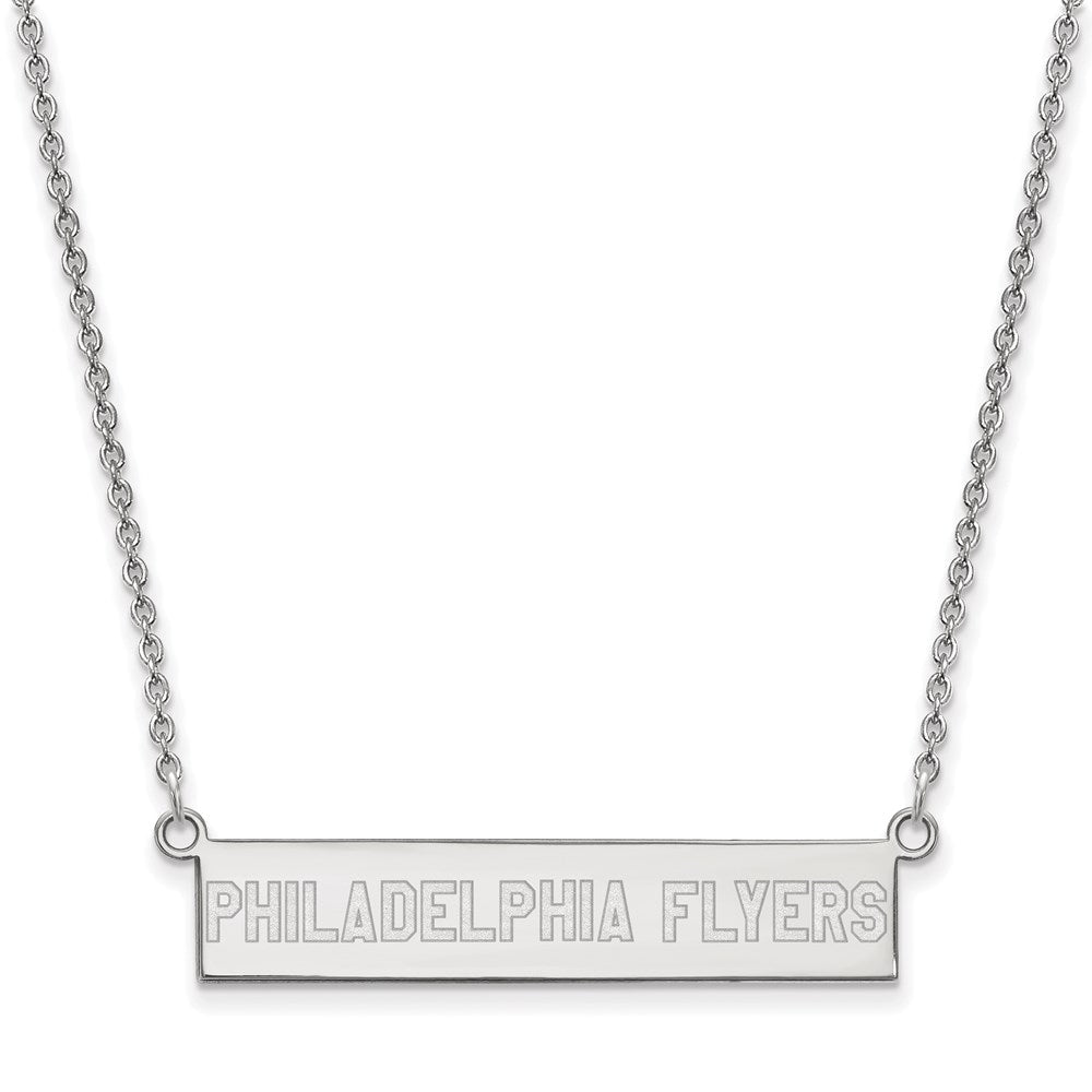 Sterlingsilber Rhodiniert Nhl Logoart Philadelphia Flyers Klein Stab 18 Zoll Halskette