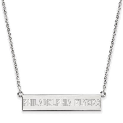 Sterlingsilber Rhodiniert Nhl Logoart Philadelphia Flyers Klein Stab 18 Zoll Halskette
