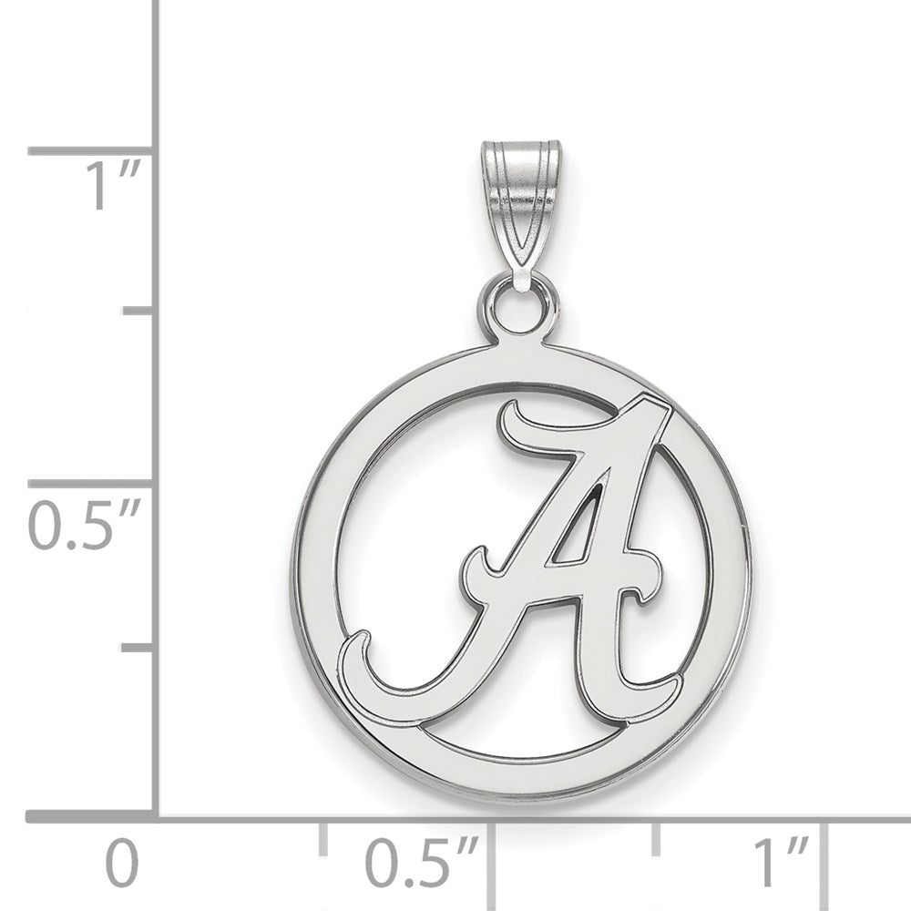 Sterlingsilber Rhodiniert Logoart University Of Alabama Mittel Buchstabe A Kreis Anhänger
