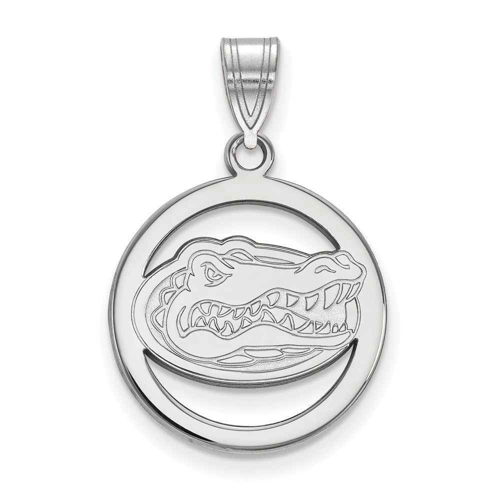 Sterlingsilber Rhodiniert Logoart University Of Florida Gator Mittel Kreis Anhänger