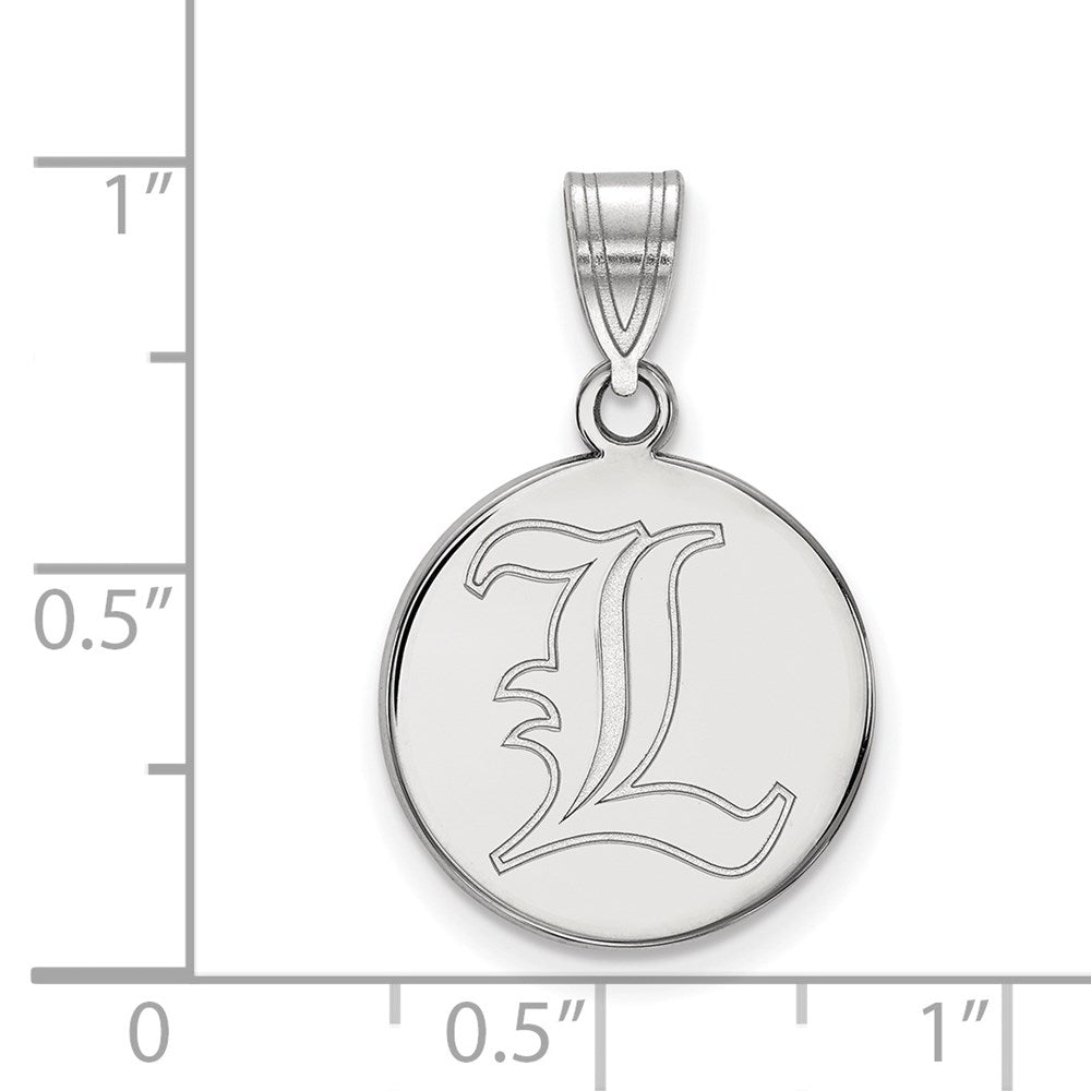 Sterlingsilber Rhodiniert Logoart University Of Louisville Buchstabe L Mittel Plättchen Anhänger