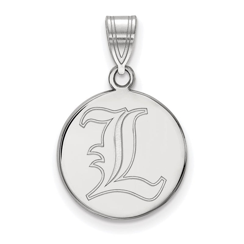 Sterlingsilber Rhodiniert Logoart University Of Louisville Buchstabe L Mittel Plättchen Anhänger