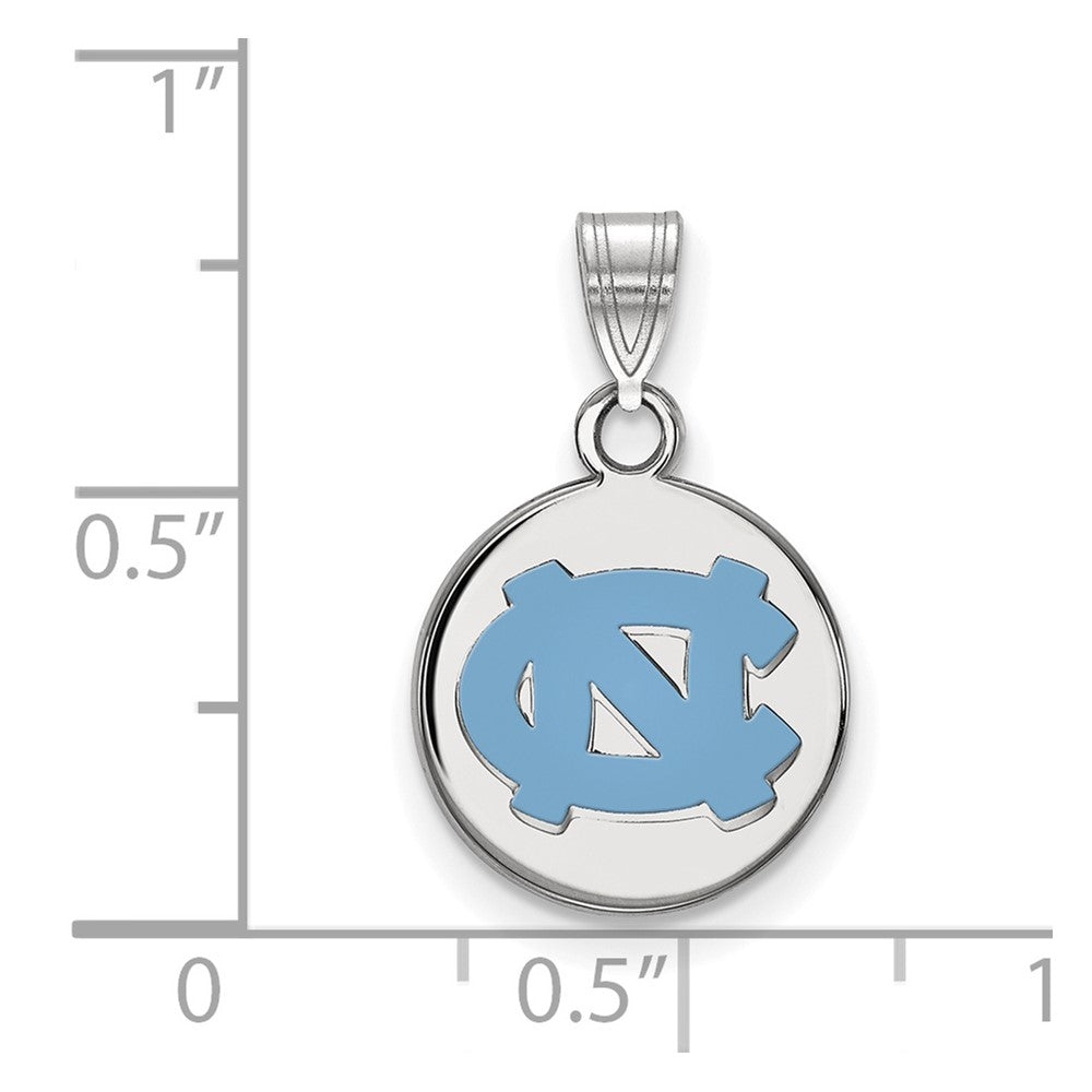 Sterlingsilber Rhodiniert Logoart University Of North Carolina N C Klein Emailliert Plättchen Anhänger
