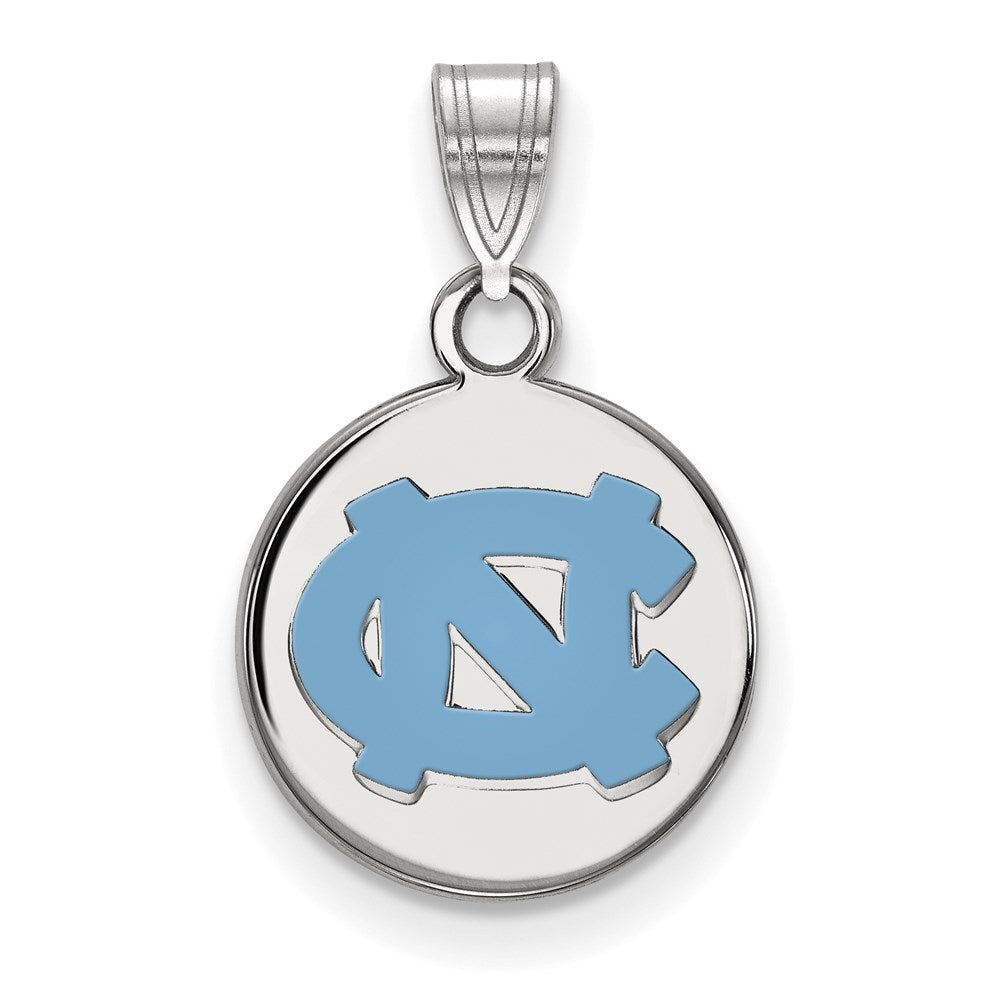 Sterlingsilber Rhodiniert Logoart University Of North Carolina N C Klein Emailliert Plättchen Anhänger