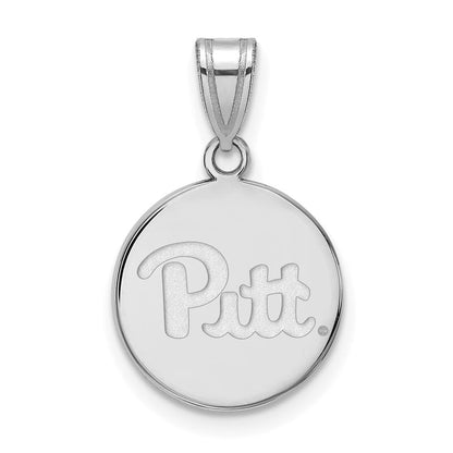 Sterlingsilber Rhodiniert Logoart University Of Pittsburgh Mittel Plättchen Anhänger