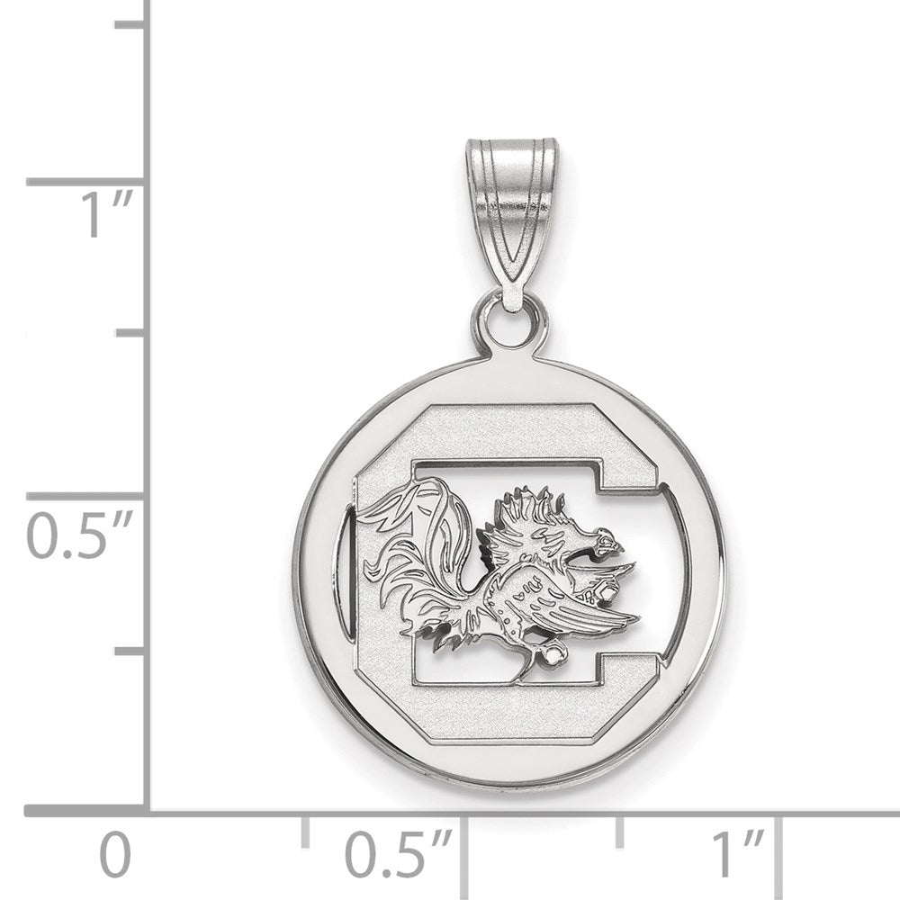 Sterlingsilber Rhodiniert Logoart University Of South Carolina Mittel Kreis Anhänger