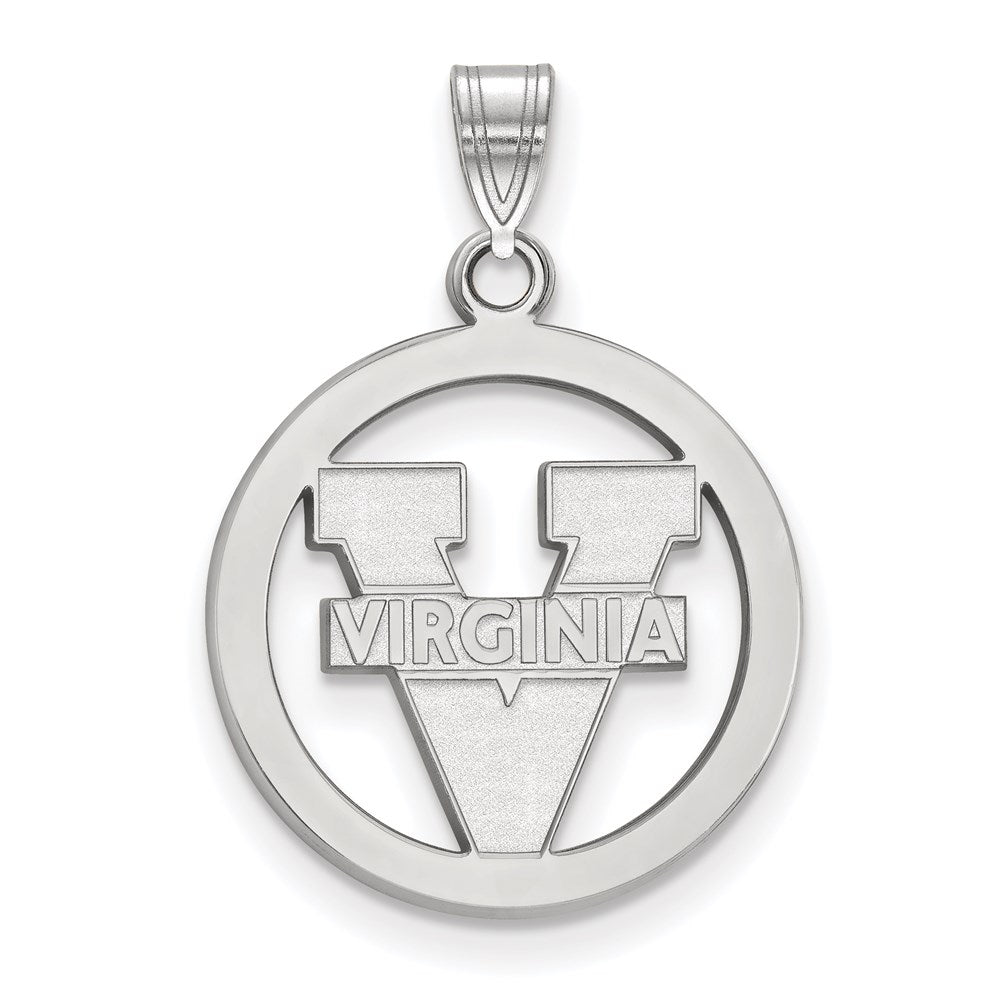 Sterlingsilber Rhodiniert Logoart University Of Virginia Klein Kreis Anhänger