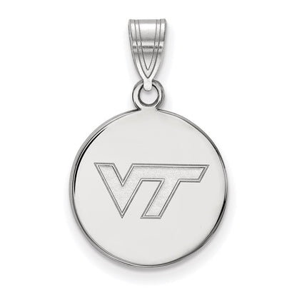 Sterlingsilber Rhodiniert Logoart Virginia Tech V T Mittel Plättchen Anhänger