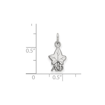 Sterlingsilber Rhodiniert Logoart Alpha Phi Sorority Symbol Extra Klein Anhänger
