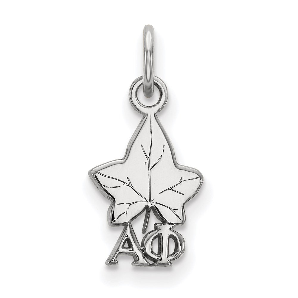 Sterlingsilber Rhodiniert Logoart Alpha Phi Sorority Symbol Extra Klein Anhänger