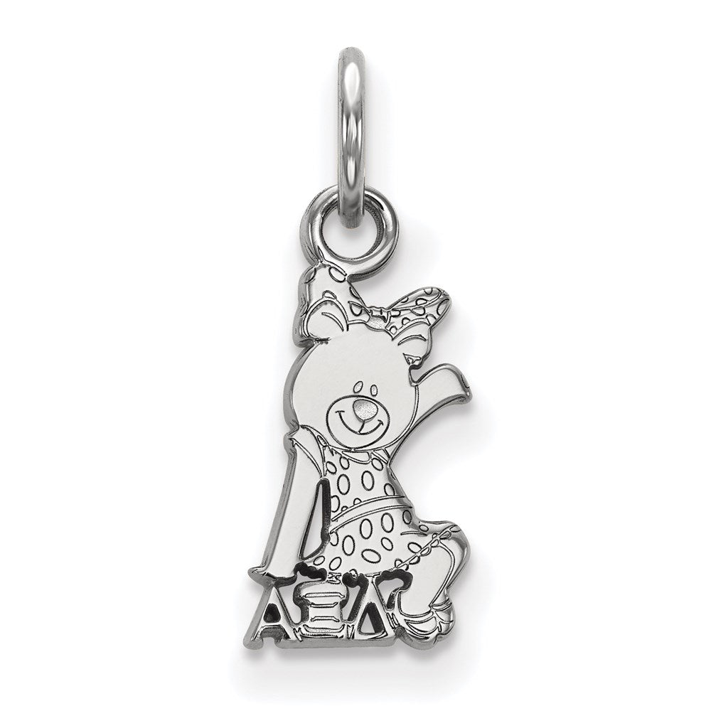 Sterlingsilber Rhodiniert Logoart Alpha Xi Delta Sorority Symbol Extra Klein Anhänger