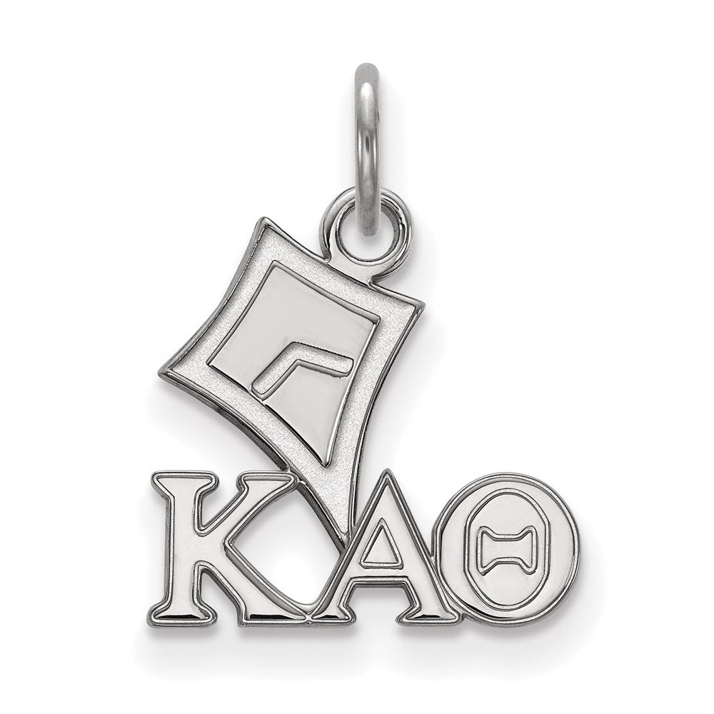 Sterlingsilber Rhodiniert Logoart Kappa Alpha Theta Sorority Symbol Extra Klein Anhänger