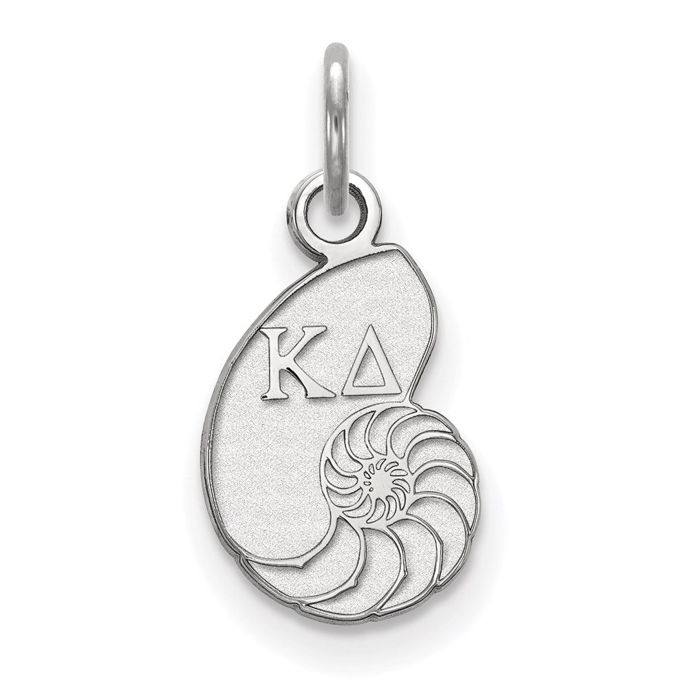 Sterlingsilber Rhodiniert Logoart Kappa Delta Sorority Symbol Extra Klein Anhänger