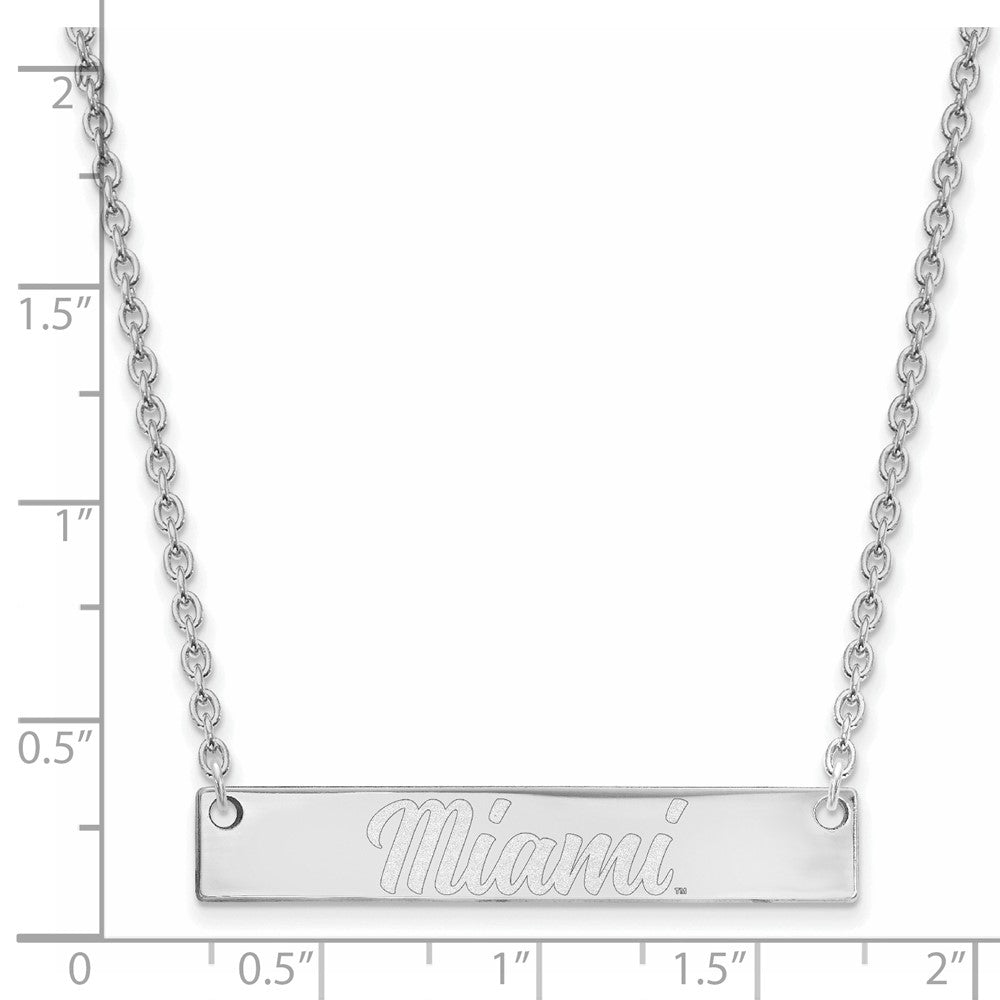 10K Weißgold Logoart Miami University Ohio Klein Stab 18 Zoll Halskette