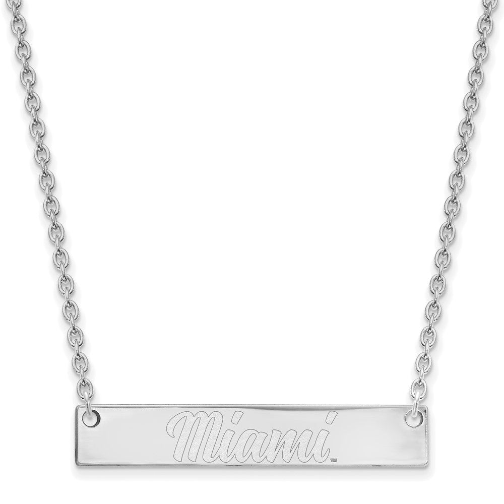 10K Weißgold Logoart Miami University Ohio Klein Stab 18 Zoll Halskette