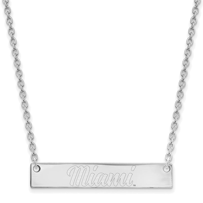 10K Weißgold Logoart Miami University Ohio Klein Stab 18 Zoll Halskette