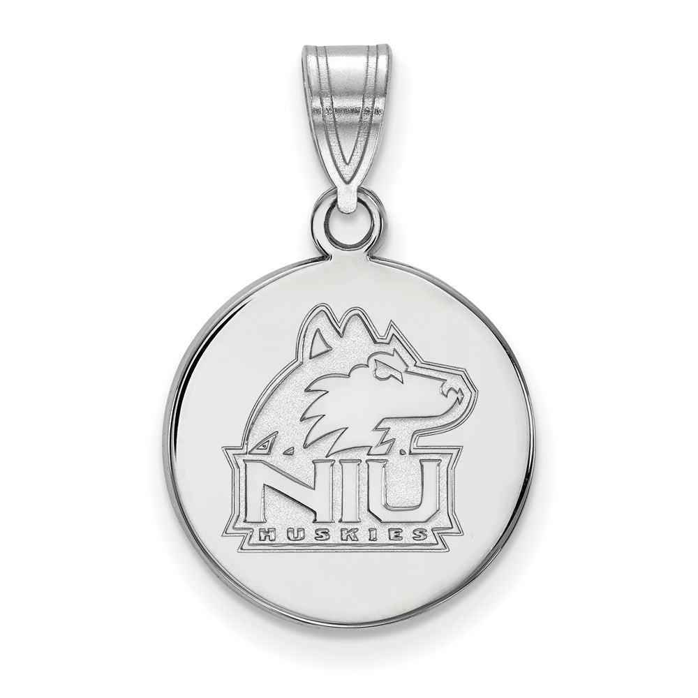 Sterlingsilber Rhodiniert Logoart Northern Illinois University N I U Huskies Mittel Plättchen Anhänger