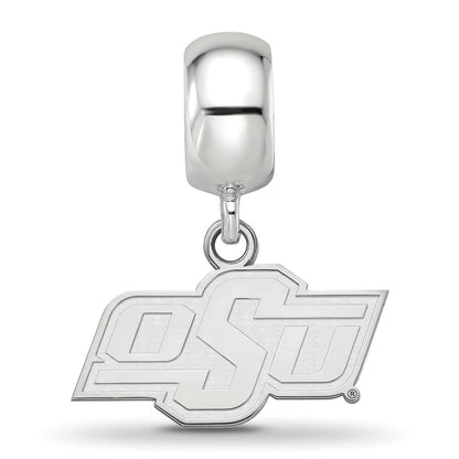 Sterlingsilber Rhodiniert Logoart Oklahoma State U. Xs Hängend Perle