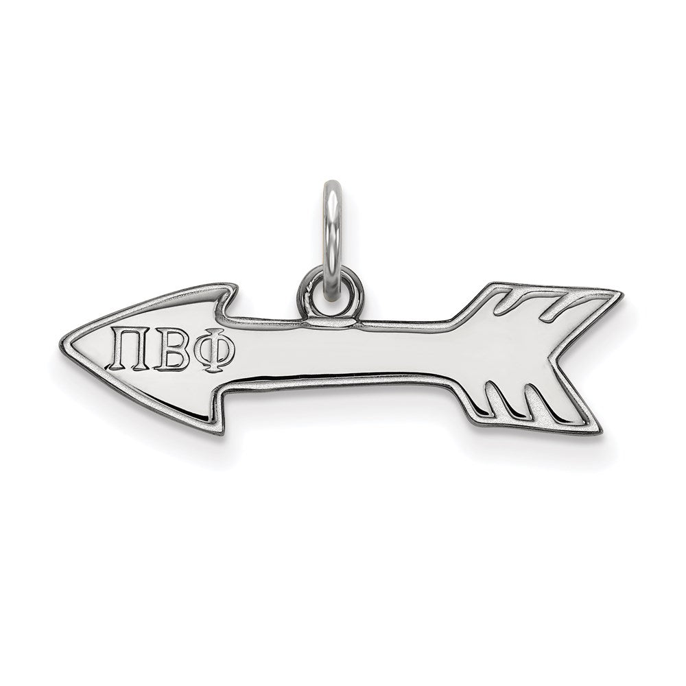 Sterlingsilber Rhodiniert Logoart Pi Beta Phi Sorority Symbol Extra Klein Anhänger