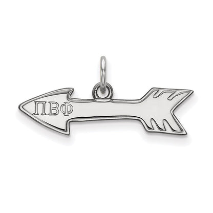 Sterlingsilber Rhodiniert Logoart Pi Beta Phi Sorority Symbol Extra Klein Anhänger