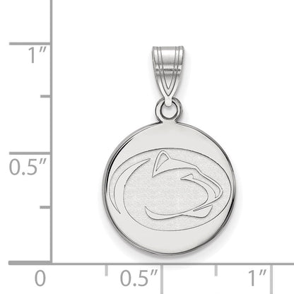 Sterlingsilber Rhodiniert Logoart Penn State University Löwe Mittel Plättchen Anhänger