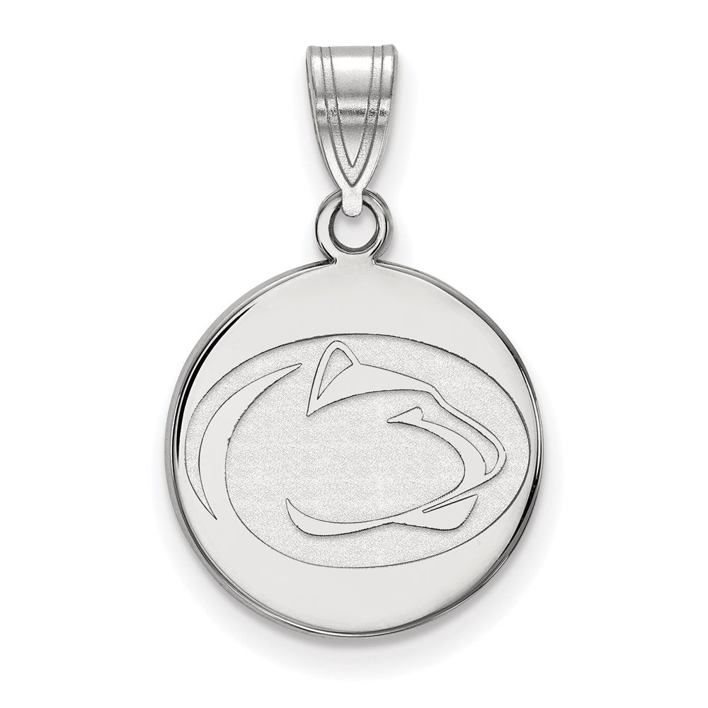 Sterlingsilber Rhodiniert Logoart Penn State University Löwe Mittel Plättchen Anhänger