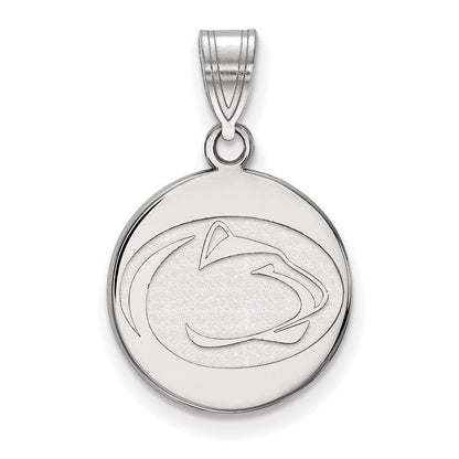 14K Weißgold Logoart Penn State University Löwe Mittel Plättchen Anhänger