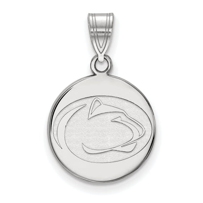 10K Weißgold Logoart Penn State University Löwe Mittel Plättchen Anhänger