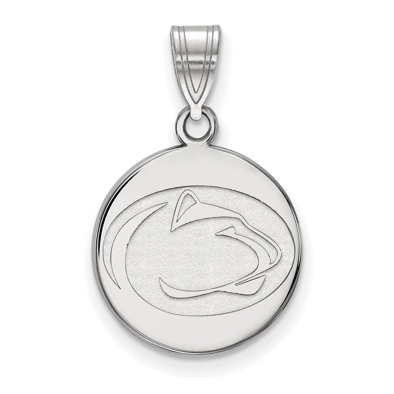 10K Weißgold Logoart Penn State University Löwe Mittel Plättchen Anhänger