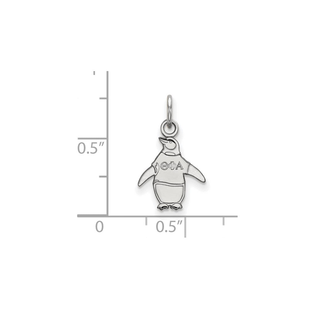 Sterlingsilber Rhodiniert Logoart Theta Phi Alpha Sorority Symbol Extra Klein Anhänger