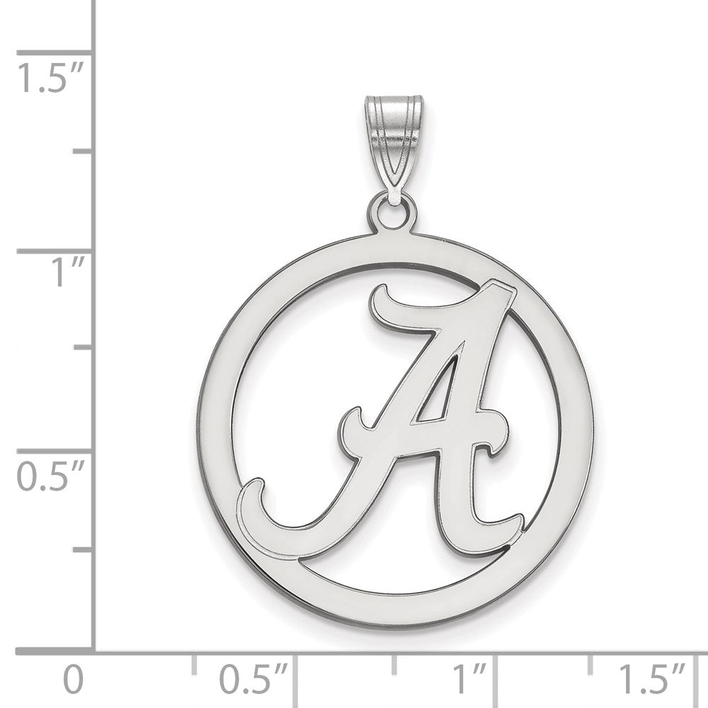 Sterlingsilber Rhodiniert Logoart University Of Alabama Extra Groß Buchstabe A Kreis Anhänger