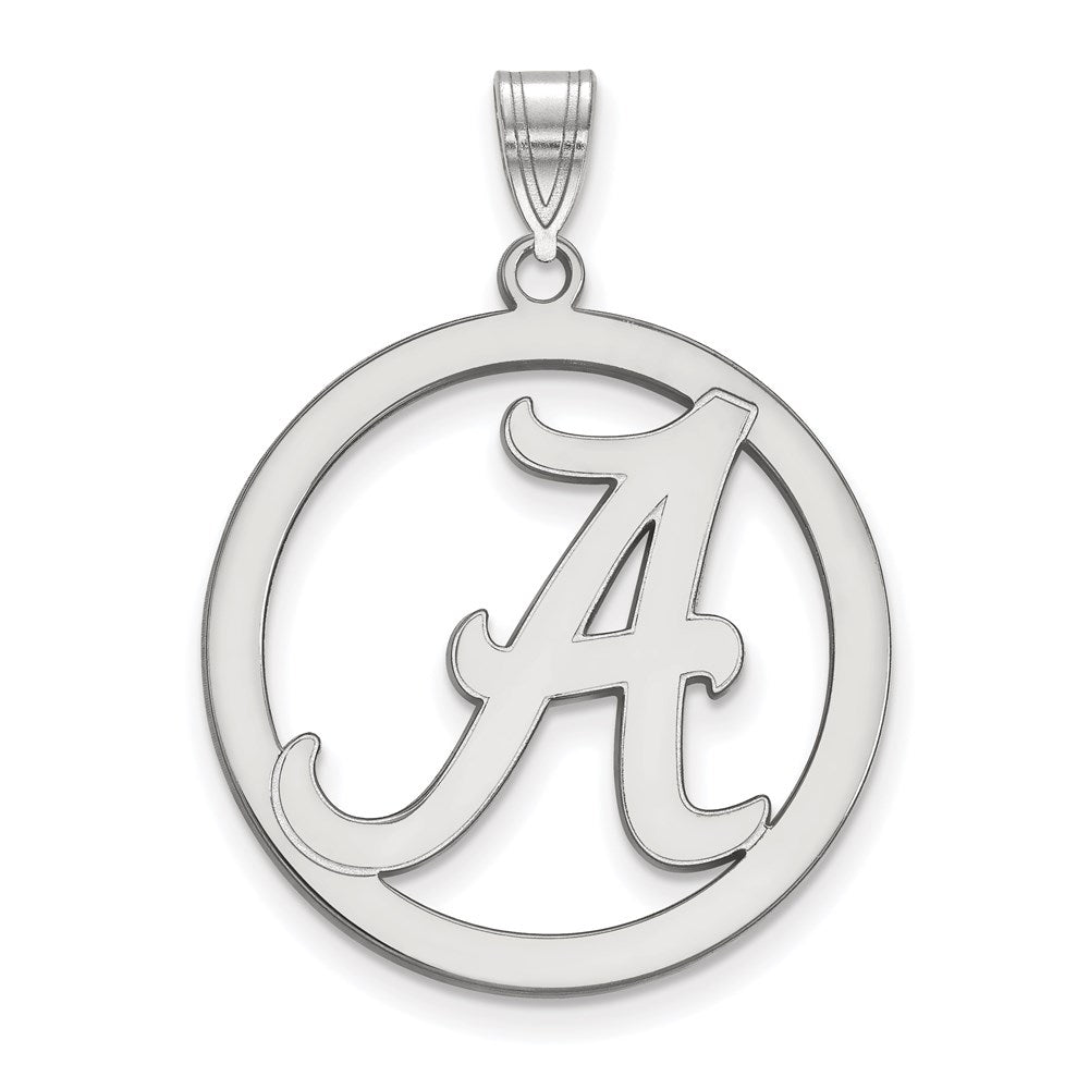Sterlingsilber Rhodiniert Logoart University Of Alabama Extra Groß Buchstabe A Kreis Anhänger