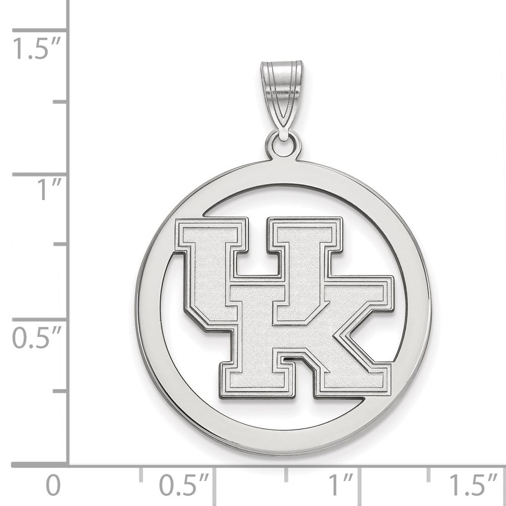 Sterlingsilber Rhodiniert Logoart University Of Kentucky U K Groß Kreis Anhänger