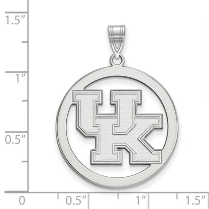 Sterlingsilber Rhodiniert Logoart University Of Kentucky U K Groß Kreis Anhänger