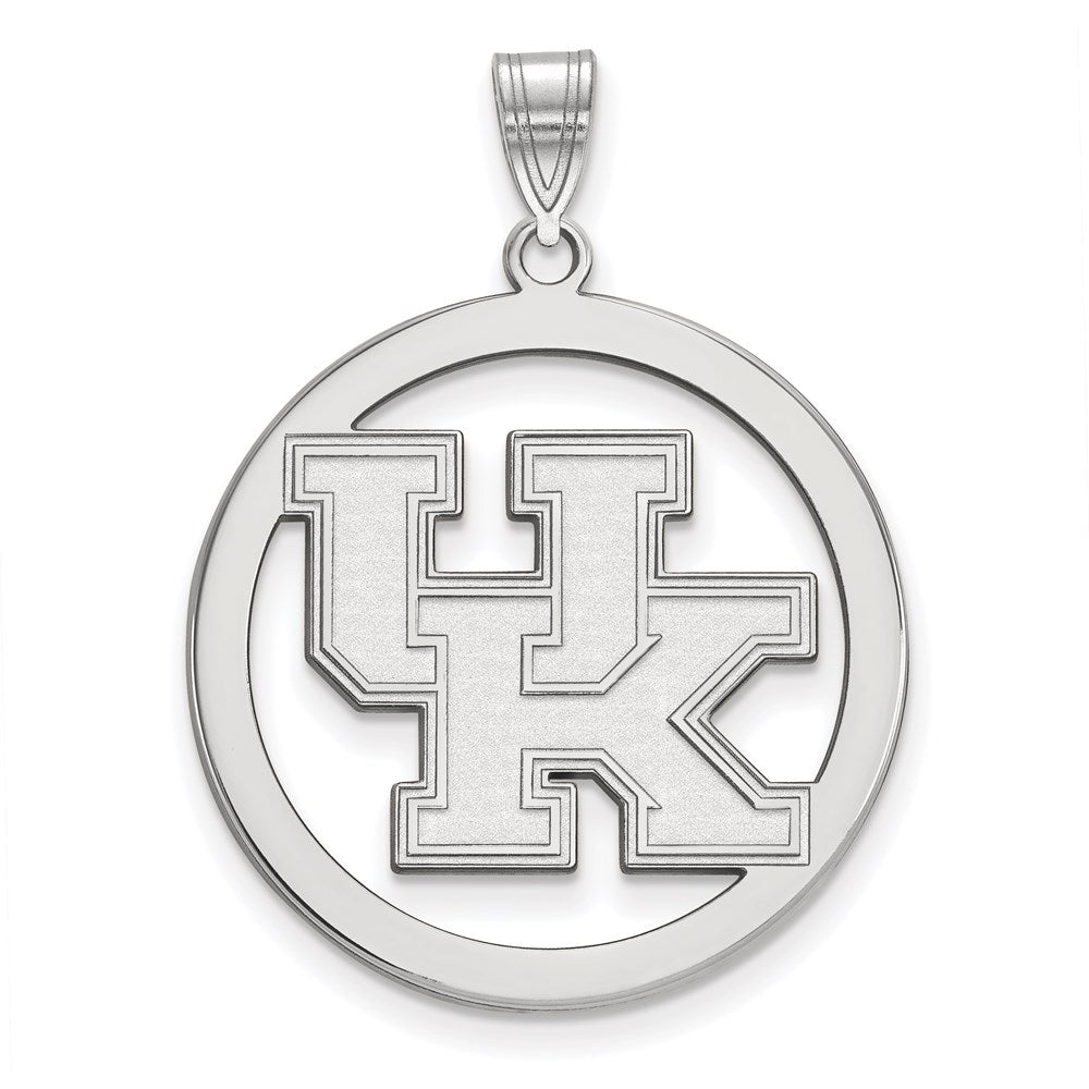 Sterlingsilber Rhodiniert Logoart University Of Kentucky U K Groß Kreis Anhänger