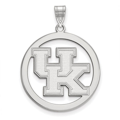Sterlingsilber Rhodiniert Logoart University Of Kentucky U K Groß Kreis Anhänger
