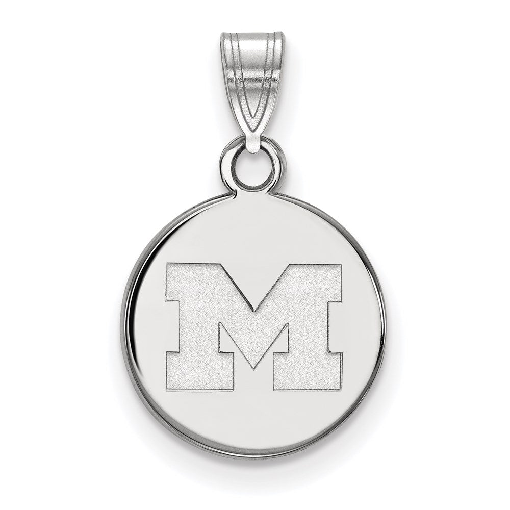 Sterlingsilber Rhodiniert Logoart University Of Michigan Buchstabe M Klein Plättchen Anhänger