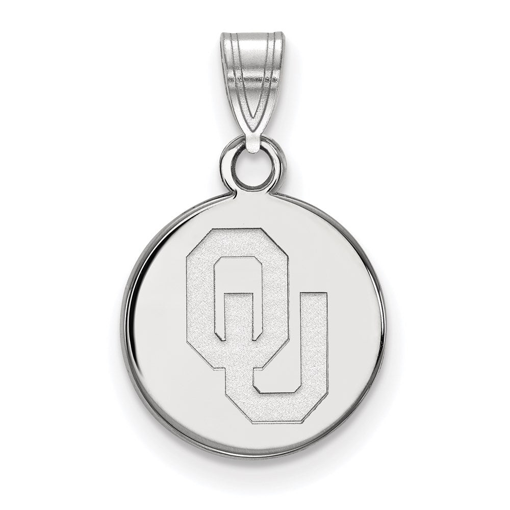 Sterlingsilber Rhodiniert Logoart University Of Oklahoma O U Klein Plättchen Anhänger