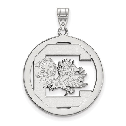 Sterlingsilber Rhodiniert Logoart University Of South Carolina Extra Groß Kreis Anhänger